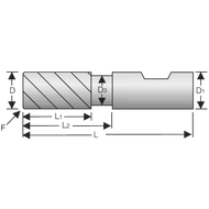 Alu-Schaftfräser VHM 10mm L2=33mm Z=3 kurz, HB, Kantenschutz-Fase, ZrCN Ultra-N
